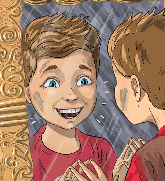 Iam Awesome looking in the mirror